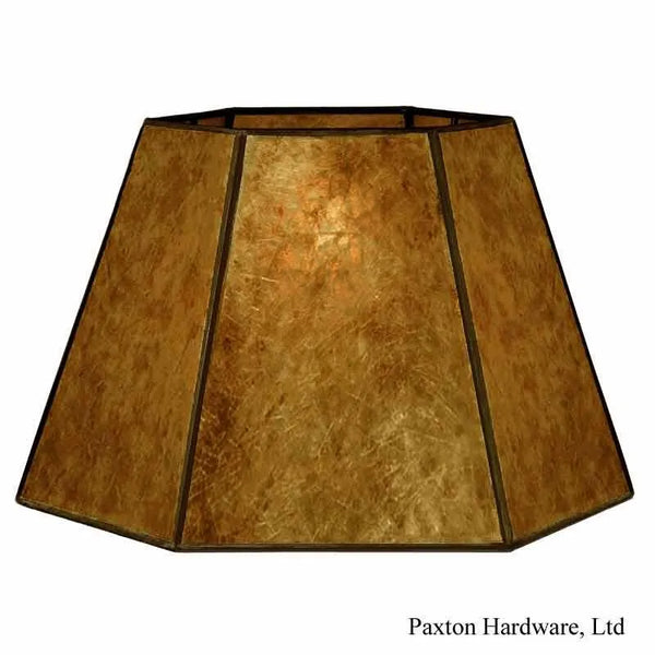Amber Mica Uno Lampshades for Vintage Bridge Lamps