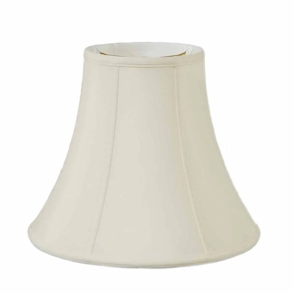 Silk Bell Lamp Shades, Harp type, 7x14x10, Eggshell