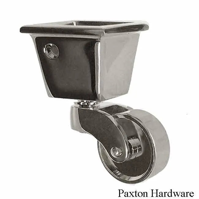 Nickel Cup Casters, Square, 1-1/4 inch - paxton hardware ltd