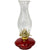 Small red glass oil lamp, paxton hardware
