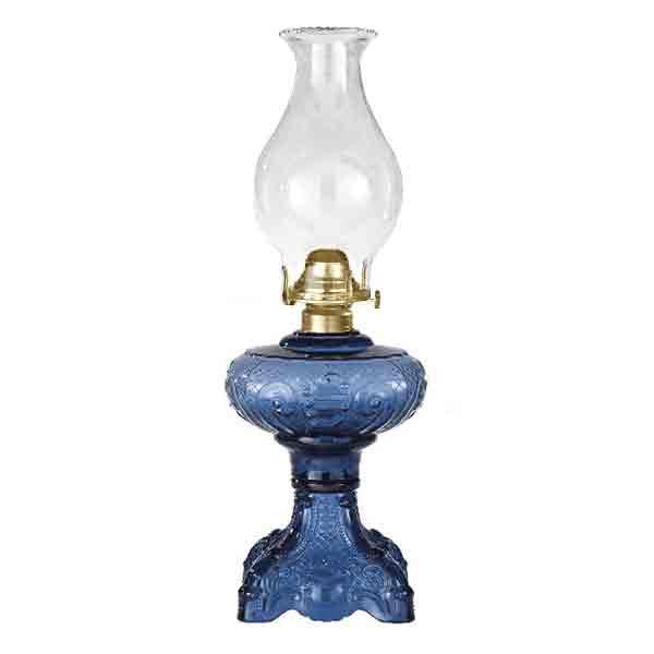 Blue Glass Oil Lamp - paxton hardware ltd