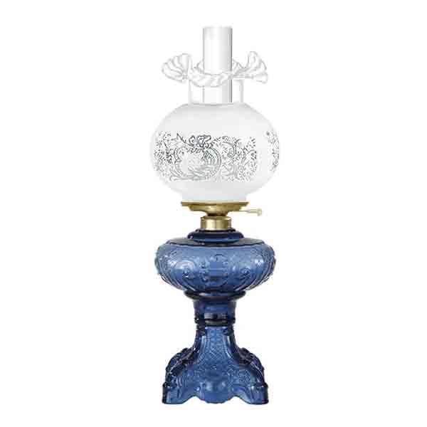 Blue Glass Astral Lamp - paxton hardware ltd