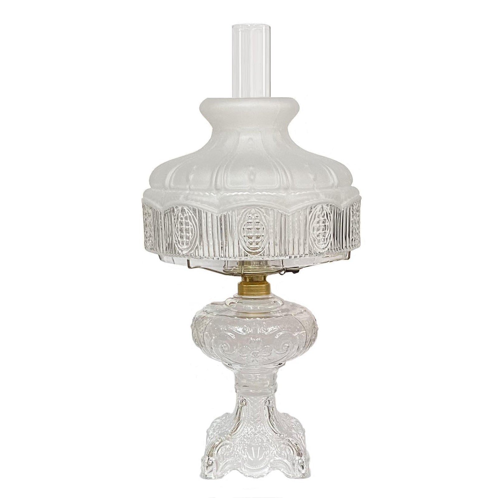 Crystal Clear Antique Glass Lamp
