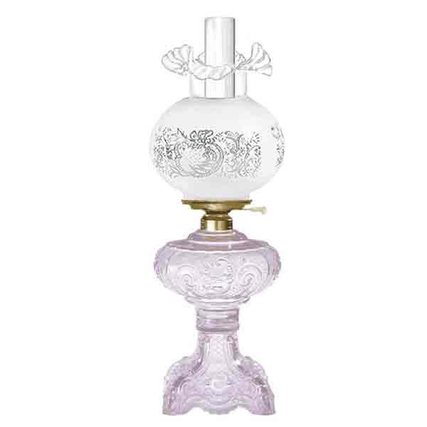 Pink Glass Astral Lamp - paxton hardware ltd