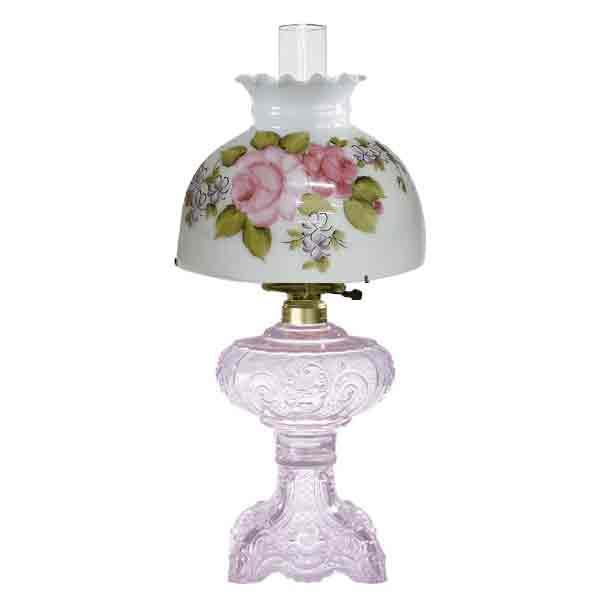 Victorian Rose Table Lamp, Pink - paxton hardware ltd
