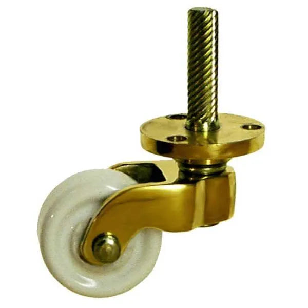 Porcelain Wheel Brass Casters, Plate-type - paxton hardware ltd