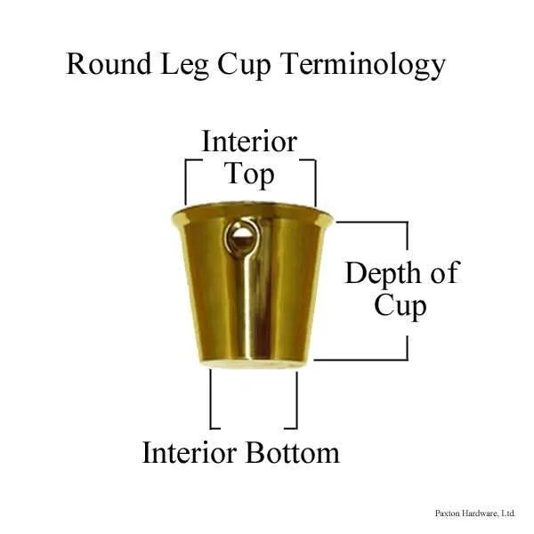 Round Brass Sabot, Medium - paxton hardware ltd
