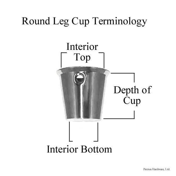 Round Nickel Furniture Leg Cups, Medium - paxton hardware ltd